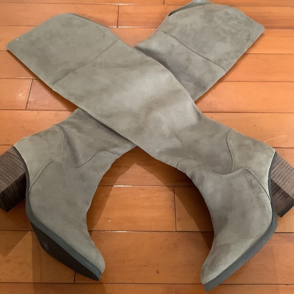 Bp luke - fab knee high boots size 7 beige - Picture 3 of 10